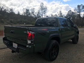 Rear 3/4 view of 2020 Toyota Tacoma TRD PRO
