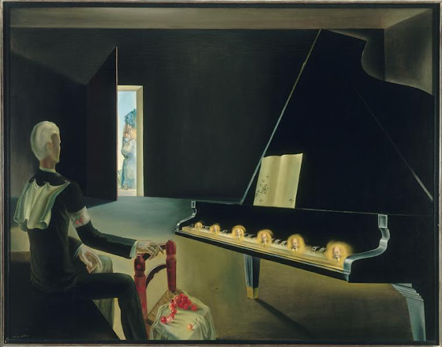 Salvador Dali - Alucinaciones parciales. Seis apariciones de Lenin sobre un piano de cola - 1931