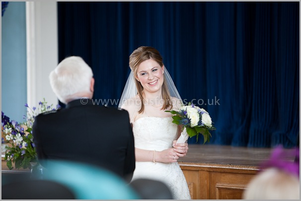 Wedding photographer at dollar academy,bride and celebrant