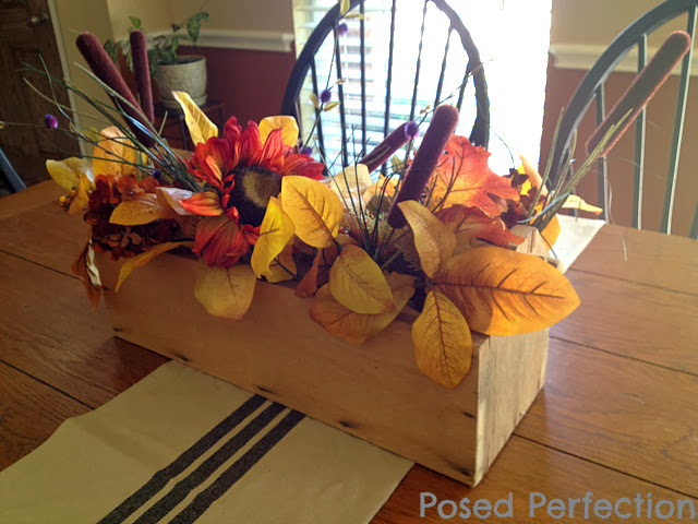 Using a Rustic Toolbox for a Fall Centerpiece