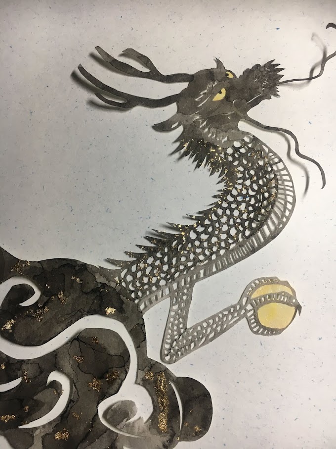 切り絵を日本画風に！金箔でかっこよく飾る方法【切り絵のコツ】