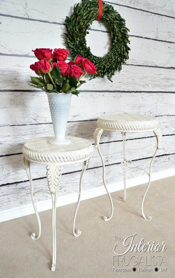 Painting Metal Accent Tables Without Spray Paint 