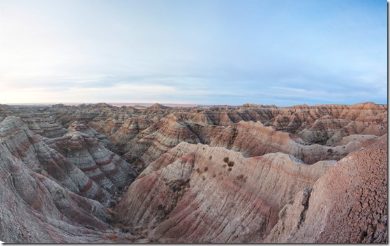 SD - White river valley in the Badlands NP