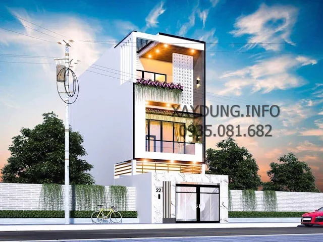 Nhà phố 3 tầng hiện đại