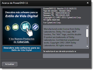 CyberLink PowerDVD v11.0.2024 Ultra ML [Esp], Reproductor de Blu-Ray y DVD por Excelencia