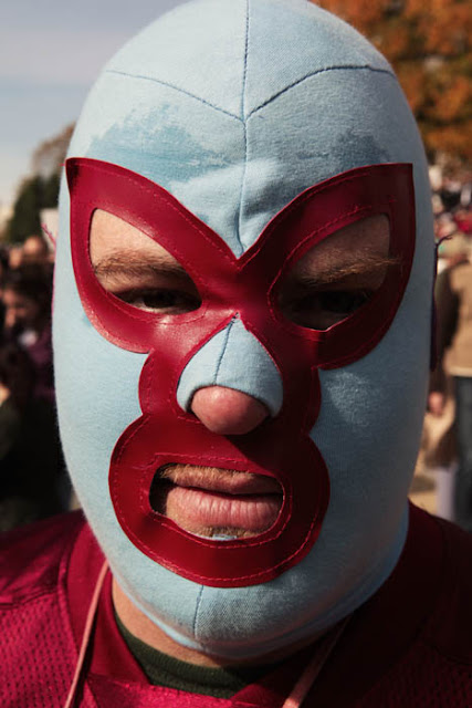 A Mexican wrestling mask and costume in Washington D.C.