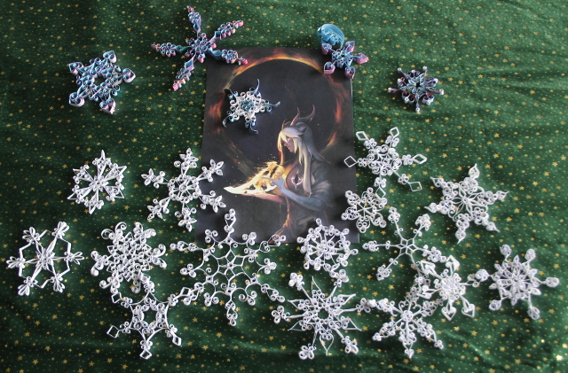 Flocons en quilling sur une affiche TDP