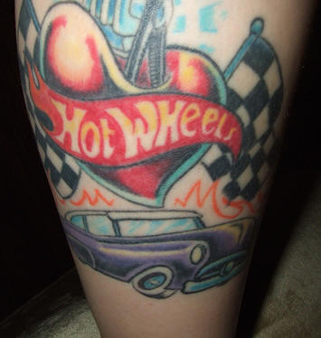 Hot Wheels Car Tattoo Design