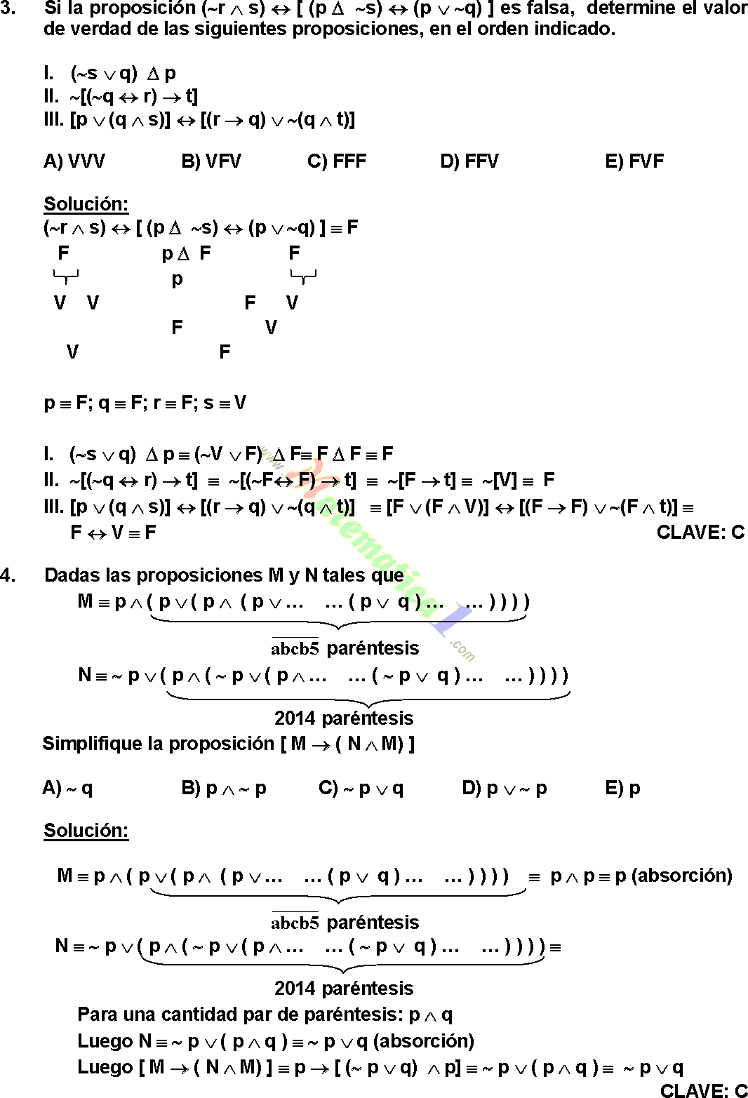 Logica Proposicional Ejercicios Resueltos De Nivel Preuniversitario Pdf Logica Proposicional Ejercicios Resueltos De Nivel Preuniversitario Pdf