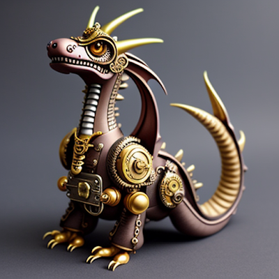 Steampunk Dragon Statue Miniature 3D amazingwallpapersa blogspot com (8)