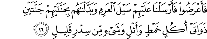 Surat Saba' Ayat 16