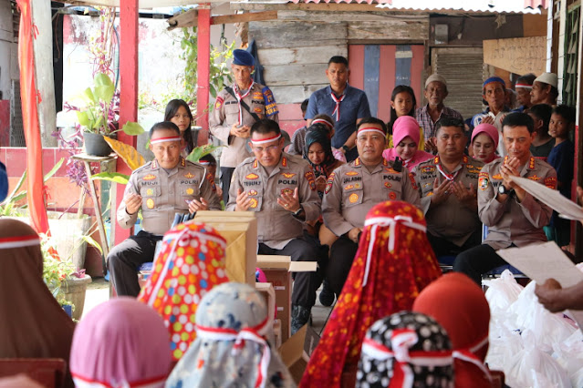 Akpol Leting 95 Batalyon Patriatama Bagikan 1000 Paket Sembako di Belawan