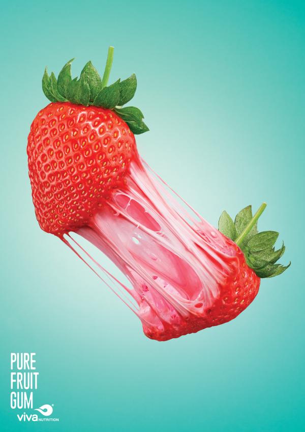 Viva Nutrition: Pure Fruit Gum Print Ads