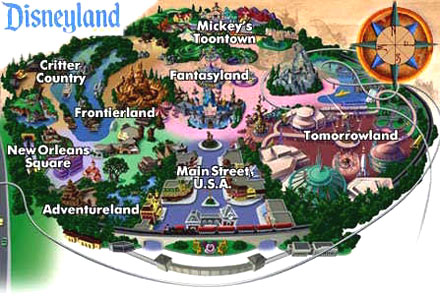 magic kingdom map 2010. Disneyland California Map 2010