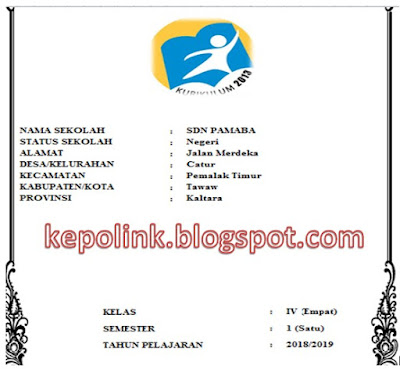 Format Penilaian/ Daftar Nilai Kelas 4 Semester 1 Kurikulum 2013 Revisi 2017