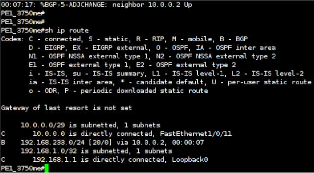 Cisco 3750 Routing Table after using Loki