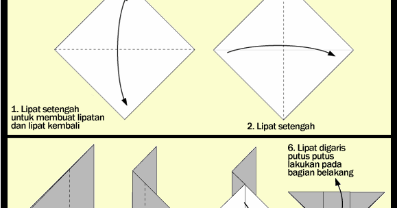 Cara Membuat Origami MERPATI Untuk Anak