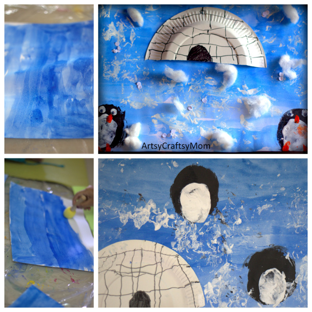 Antarctic-Theme Potato Print Penguin Craft - Artsy Craftsy Mom