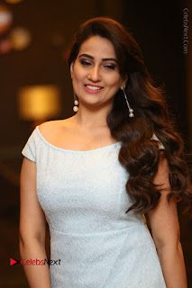 Telugu Television Anchor Manjusha Stills in Short Dress at Dhruva Salute to Audience Event  0061.JPG