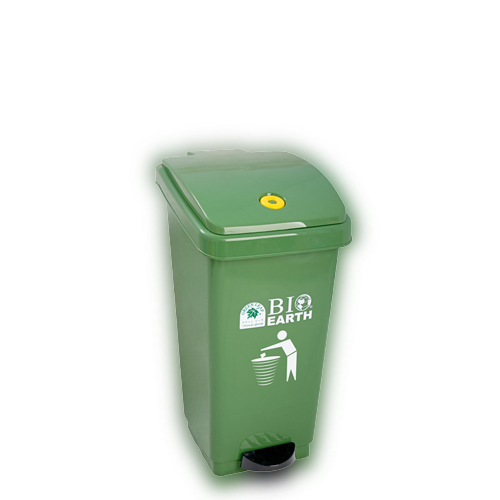 Tempat sampah injak GREEN LEAF 50 liter dengan ukuran 440 x 343 x 680 mm ditempatkan di area indoor Rumah Sakit, Kantor, Gedung Bertingkat, Sekolah.