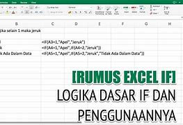 Cara Penerapan Rumus IF, AND, OR, NOT Dalam Excel