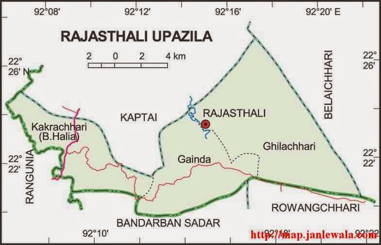 rajasthali upazila map of bangladesh