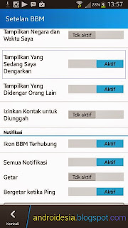 Menampilkan Lagu musik yang sedang didengar BBM Android