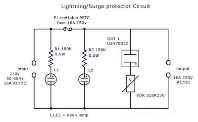 Simple Lighting Surge Protector Circuit