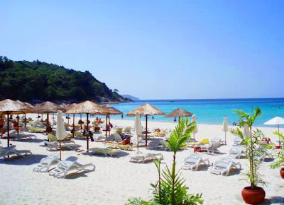 Pristine sand beach at Phuket