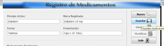 "Registrar Medicamento"