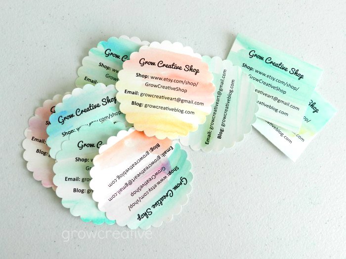 Elise Engh Studios Make Your Own Watercolor Business Cards