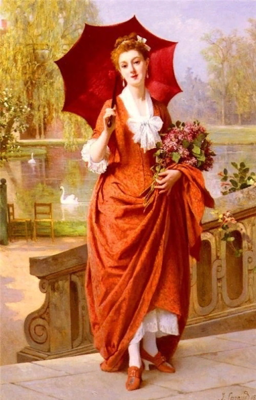 Joseph Caraud. The Red Parasol. 1890