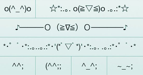   Seri Kedua ini menggambarkan banyak sekali abjad mirip zombie Emoticon Jepang (SERI 2) Emoji Karakter, Awan, Bingung, Menggila, dan Menari