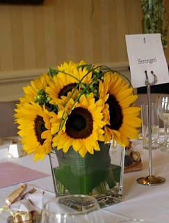 Wedding Decoration, Yellow Centerpieces and Floral Arrangements