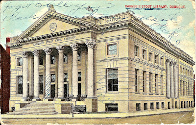 Postcard, Carnegie-Stout Public Library, Dubuque