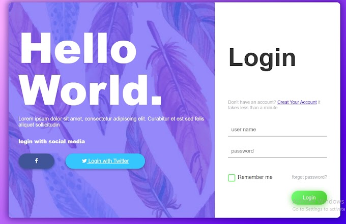 Responsive Login Form Using HTML and CSS