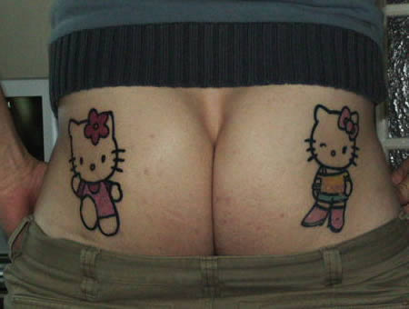 Hello Kitty Butt Tattoo