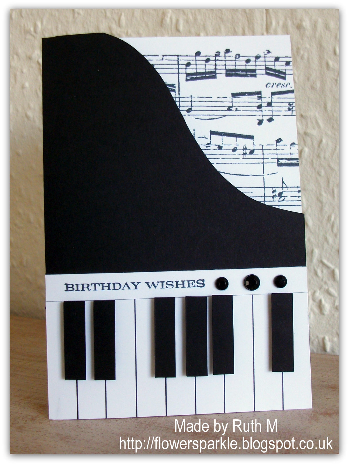 Flower Sparkle: Piano Birthday Wishes Card For Alan