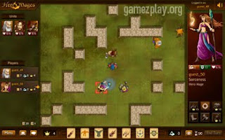 look down screenshot of players in maze area 
