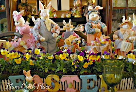 Comes Peter Cottontail Tablescape, Easter, Domestications, bunnies