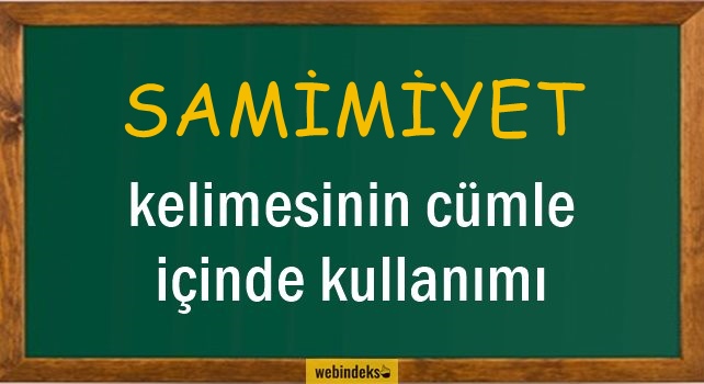 Samimi ve Samimiyet İle İlgili Cümleler, Kısa Cümle İçinde Kullanımı