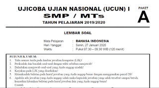 Soal UCUN 1 Bahasa Indonesia 2020