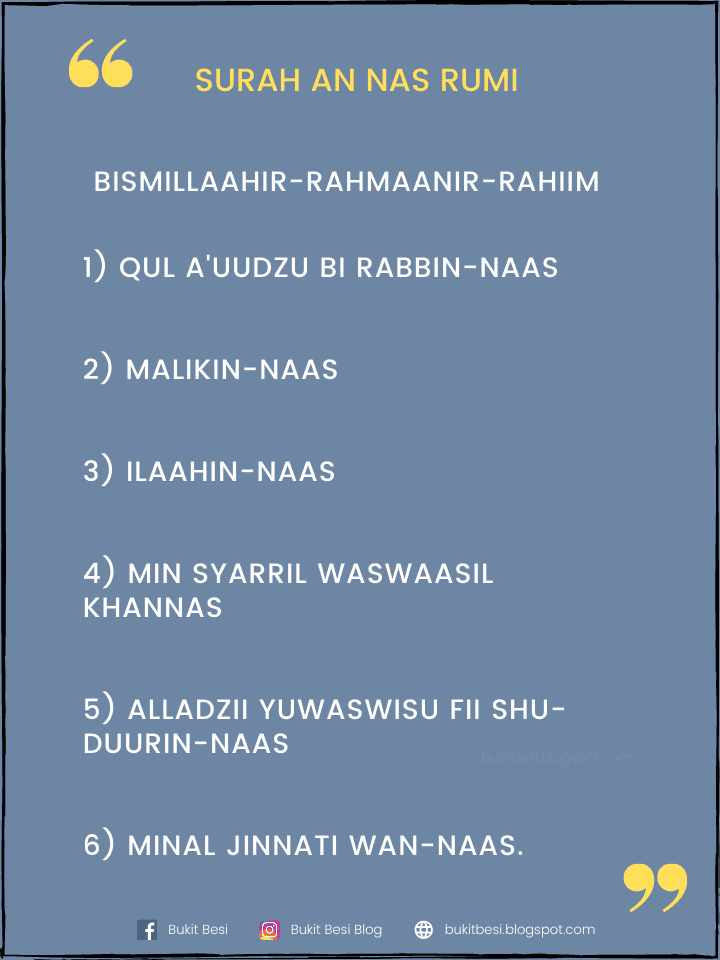 Kelebihan Surah An Nas