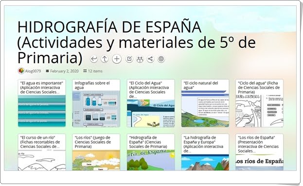 12 actividades y materiales sobre la HIDROGRAFÍA DE ESPAÑA en 5º de Primaria