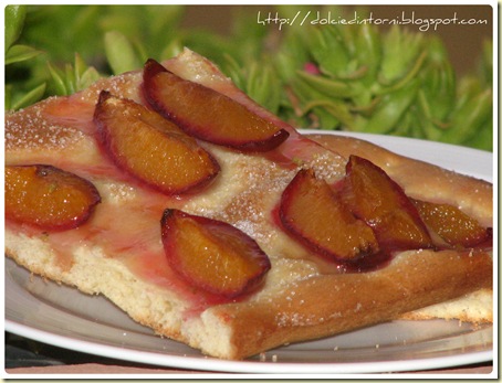 Focaccia dolce con le prugne
