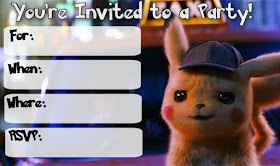 detective pikachu party printables