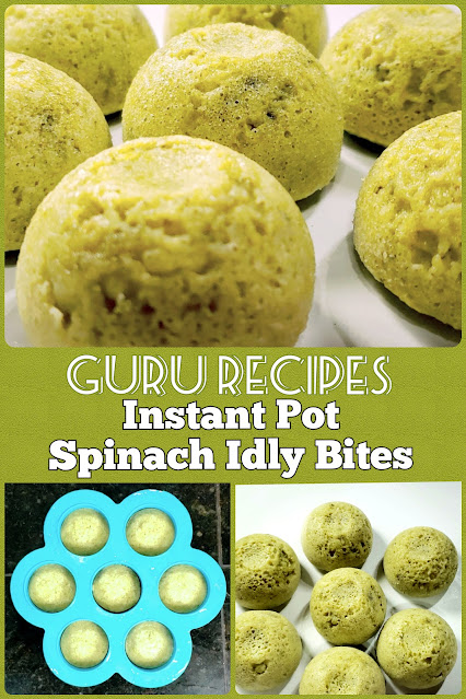 Instant Pot Spinach Idly Bites | Green Idly Bites