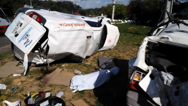 ACIDENTE COM AMBULÂNCIA DA CIDADE DE TEREZINHA DEIXA 03 MORTOS E 03 FERIDOS