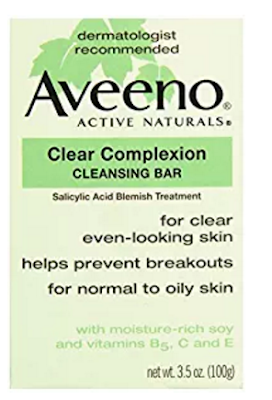 Aveeno Clear Complexion Cleansing Bar for Combination, dry, and oily skin