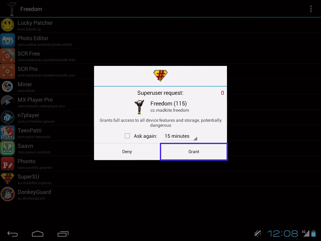 freedom app android no root